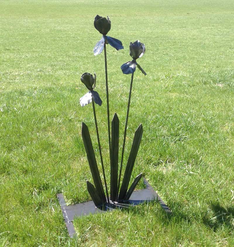 Iris Flower Sculpture